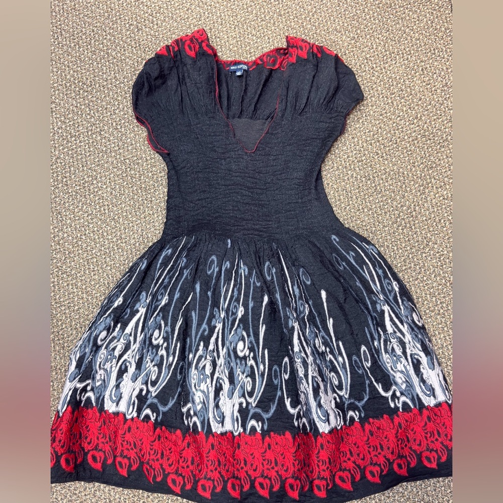 Max Edition Vintage Y2K Smocked Whimsigoth Dress LP